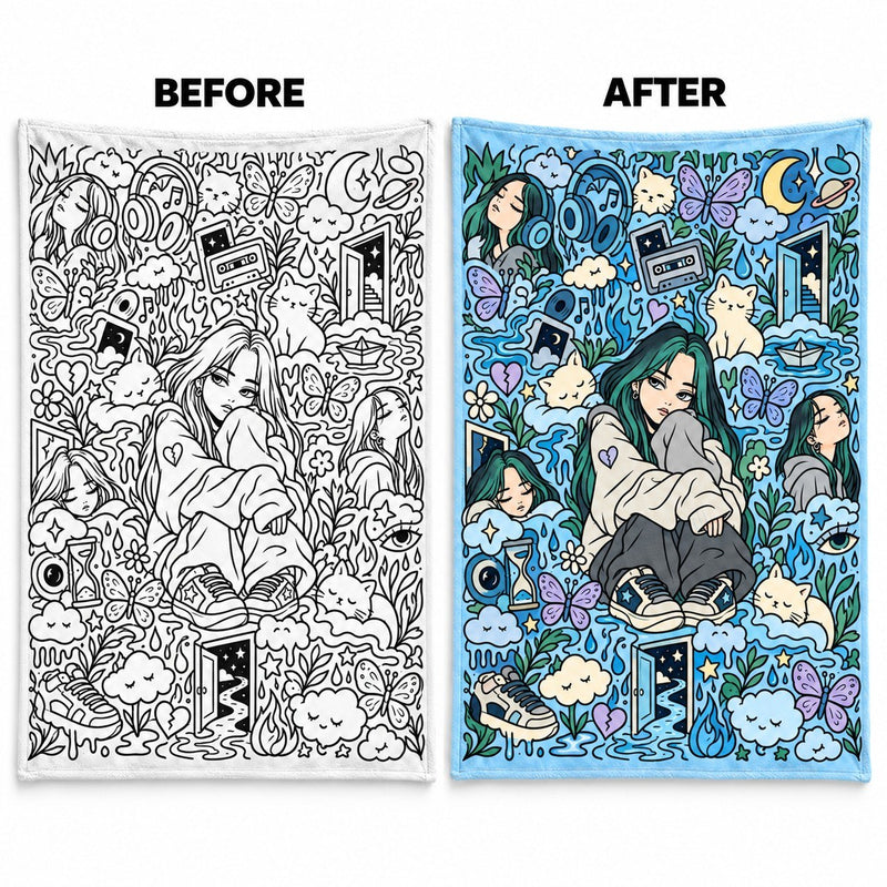 Hit Me Hard and Soft Billie's Coloring Blanket™ design