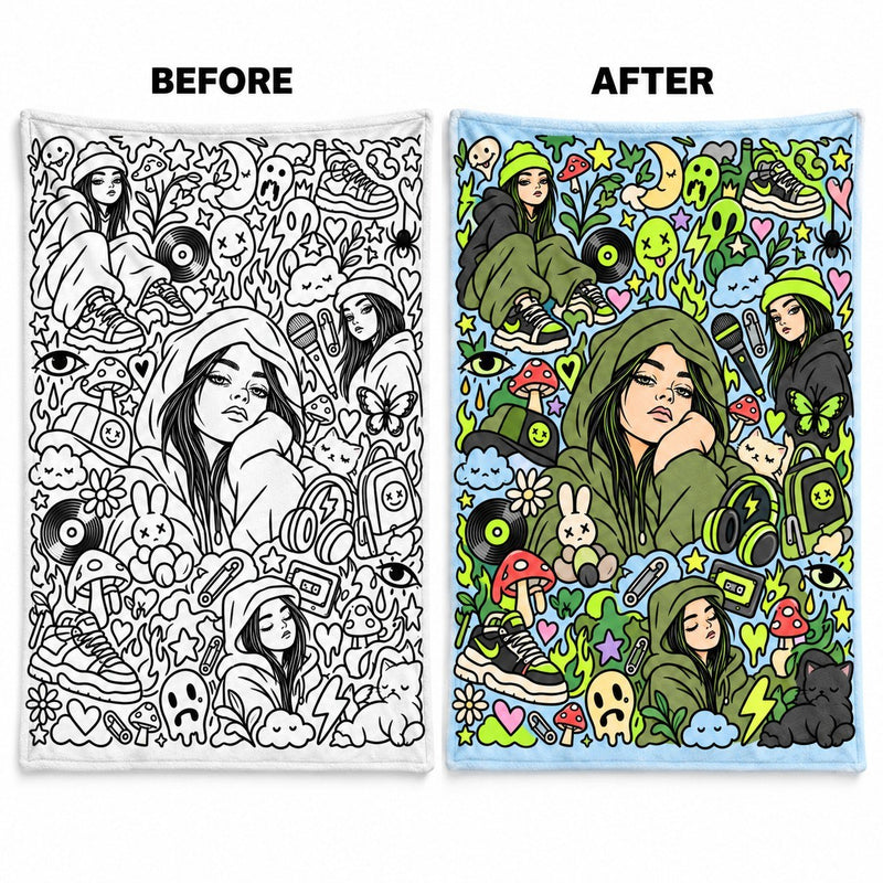 When We All Fall Asleep Billie's Coloring Blanket™ design